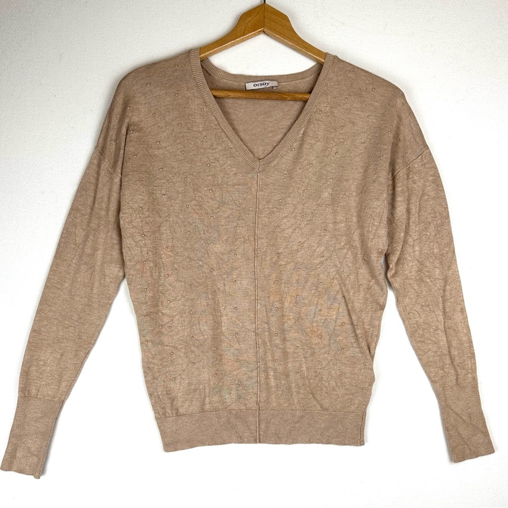Orsay  V-Neck Sweater Tonal Dot‎ Office Neutral Capsule